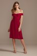 Off the Shoulder Pleated Short Bridesmaid Dress F20173