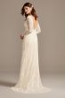 Illusion Long Sleeve Faux Surplice Wedding Dress MS251219