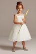 Lace Bodice Flower Girl Dress with Crystal Sash OP267