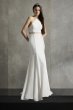 Illusion Waist Halter Wedding Dress Style VW351578