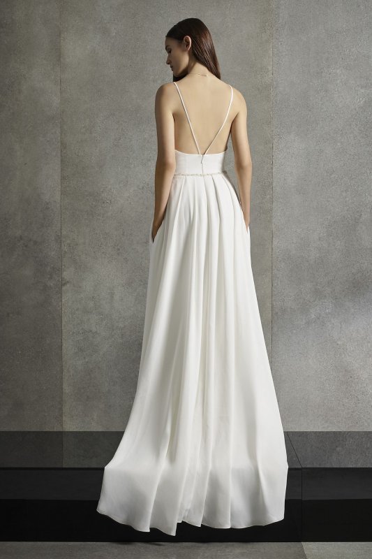 Beaded Plunging-V Wedding Dress VW351581