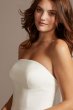 Strapless Crepe Button Back Wedding Dress Collection WG3995