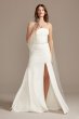 Strapless Crepe Button Back Wedding Dress Collection WG3995