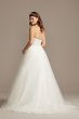 Strapless Crystal Floral Bodice Tall Wedding Dress 4XLWG3996