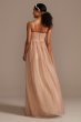 Glitter Tulle V-Neck Maxi Dress with Beaded X43796TCY