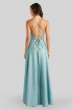 Iridescent Spaghetti Strap Tie-Back A-Line Dress 12826