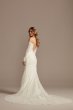 Off Shoulder Sequin Lace Tall Wedding Dress 4XLSWG874