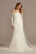 Off Shoulder Sequin Lace Tall Wedding Dress 4XLSWG874