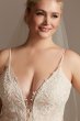 Beaded Applique Plus Size Wedding Dress with Swags 8CWG875