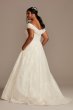 Cuff Off the Shoulder Lace Plus Size Wedding Dress 8CWG877