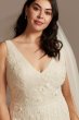 Floral Plus Size Wedding Dress with Veiled Train 8MS251228