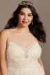 Pleated Lace Caged Skirt Plus Size Wedding Dress 8MS251229