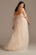 Removable Sleeves Plus Size Floral Wedding Dress 8MS251234