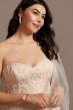 Removable Sleeves Plus Size Floral Wedding Dress 8MS251234