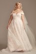 Caviar Bead Off Shoulder Plus Size Wedding Dress 9WG4010