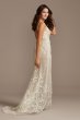 3D Leaves Applique Lace V-Neck Wedding Dress MS251223