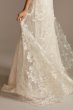 Floral Embroidered Wedding Dress with Veiled Train MS251228