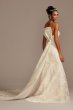 Lace Removable Bow Train Petite Wedding Dress 7CWG880