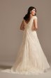 Cap Sleeve Point DEsprit Plus Size Wedding Dress 8MS251230