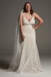 Floral Lace Plus Slip Wedding Dress 8VW351643