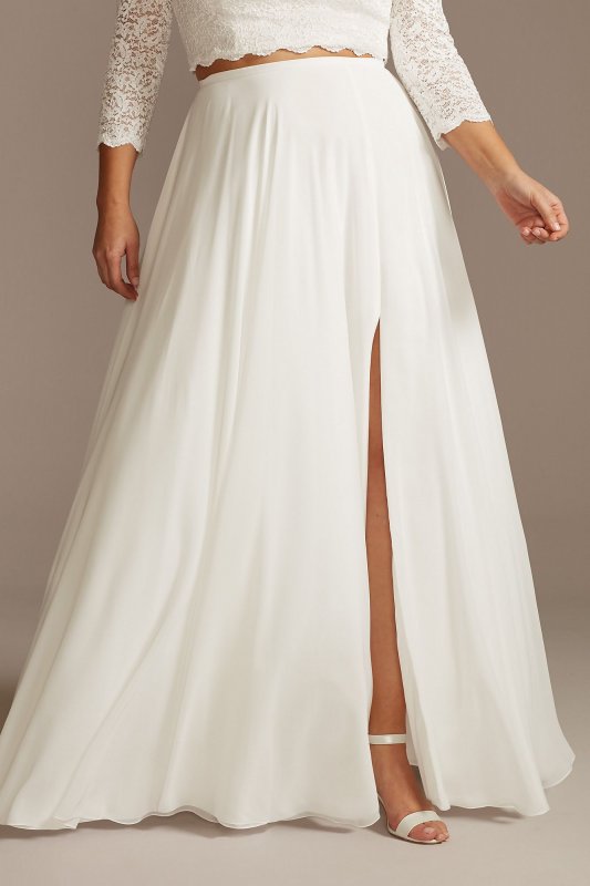 Chiffon Plus Size Wedding Separates Circle Skirt 9DS150827