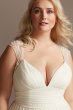 Beaded Cutout Back Chiffon Plus Size Wedding Dress 9WG4003