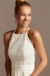 High Neck Caviar Beaded Stretch Mini Dress Speechless C83231DTGQ