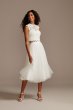 Tulle Wedding Separates Midi Skirt with Pockets DS150831