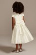 Satin Cap Sleeve Flower Girl Dress with Bow Sash OP273