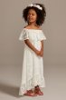 Off-the-Shoulder Lace Flower Girl Dress OP274