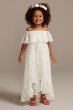 Off-the-Shoulder Lace Flower Girl Dress OP274