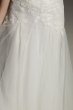 Floral Applique Tulle Overdress Wedding Dress VW351562