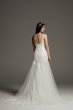 Floral Applique Tulle Overdress Wedding Dress VW351562