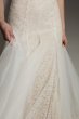 Plunging Tulle Godet Overdress Wedding Dress VW351563