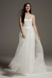 Horsehair Tier Halter Overdress Wedding Dress VW351565