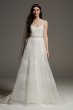 Horsehair Tier Halter Overdress Wedding Dress VW351565