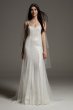 Veiled Tulle Sequin Slip Dress Wedding Dress VW351644