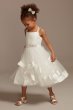 Double Strap Flower Girl Dress with Satin Edge Hem WG1413