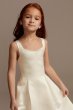 Satin Flower Girl Dress with High Low Hem WG1415