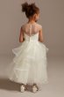 Cap Sleeve Flower Girl Dress with Horsehair Skirt WG1416