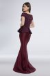 Lace Jacquard and Mikado Peplum Mermaid Gown 1821M7577