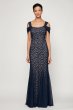 Off Shoulder Sequin Lace Petite Mermaid Gown 82122243