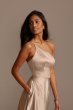 One Shoulder Satin A-Line Bridesmaid Dress F20135