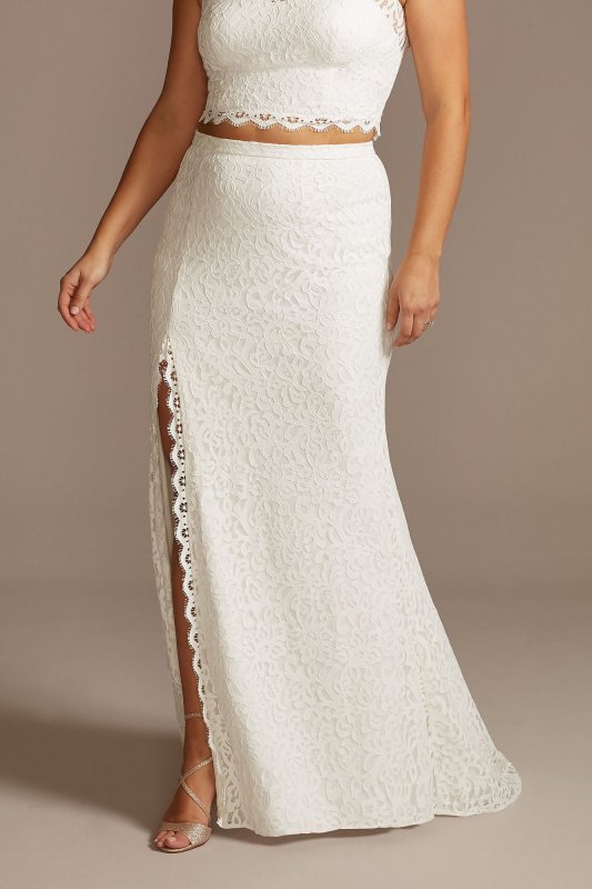 Lace Plus Size Wedding Separates Skirt with Slit 9DS150828
