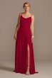 Cowl Neck Chiffon Bridesmaid Dress with Slit F20235