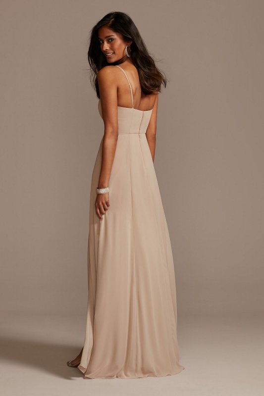 Spaghetti Strap Chiffon Bridesmaid Dress with Slit F20342