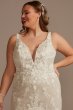 Beaded Lace Floral Tall Plus Tulle Wedding Dress 4XL9SWG897
