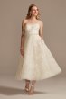 Lace Applique Tea-Length Tall Wedding Dress 4XLCWG903