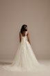 Tall Removable Straps Tulle Bodysuit Wedding Dress 4XLMBSWG898