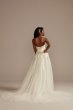 Tall Removable Straps Tulle Bodysuit Wedding Dress 4XLMBSWG898